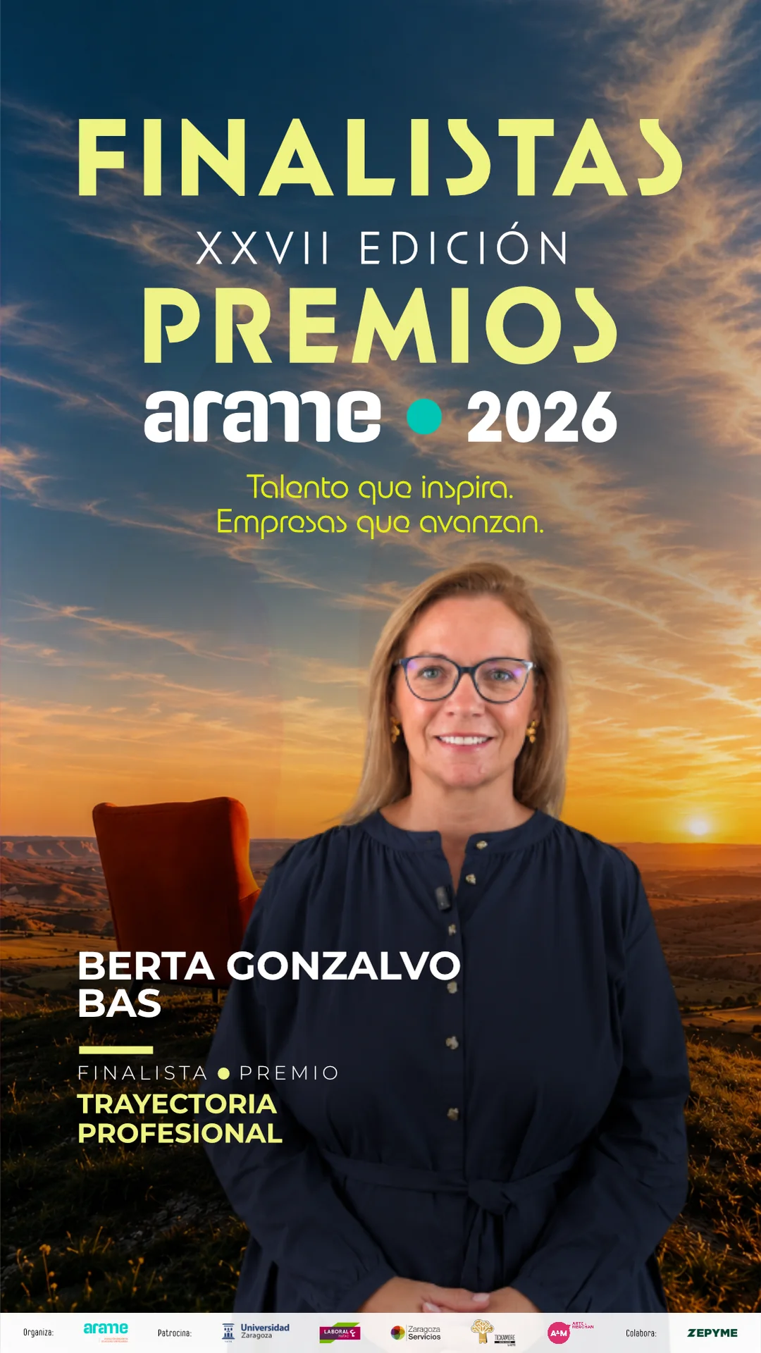 Berta Gonzalvo Bas, finalista del Premio a la Trayectoria Profesional