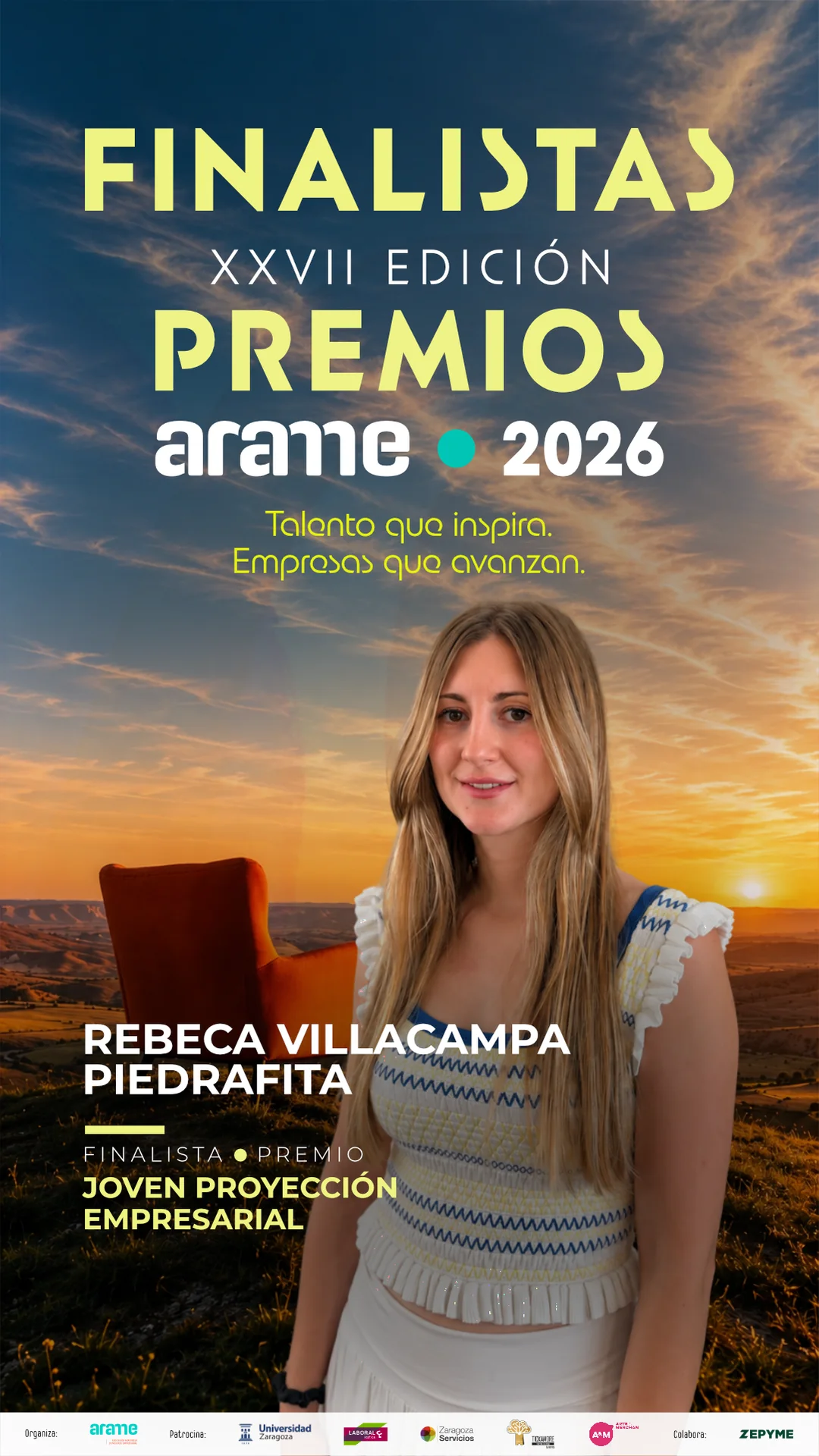 Rebeca Villacampa Piedrafita, finalista del Premio Joven Proyección Empresarial
