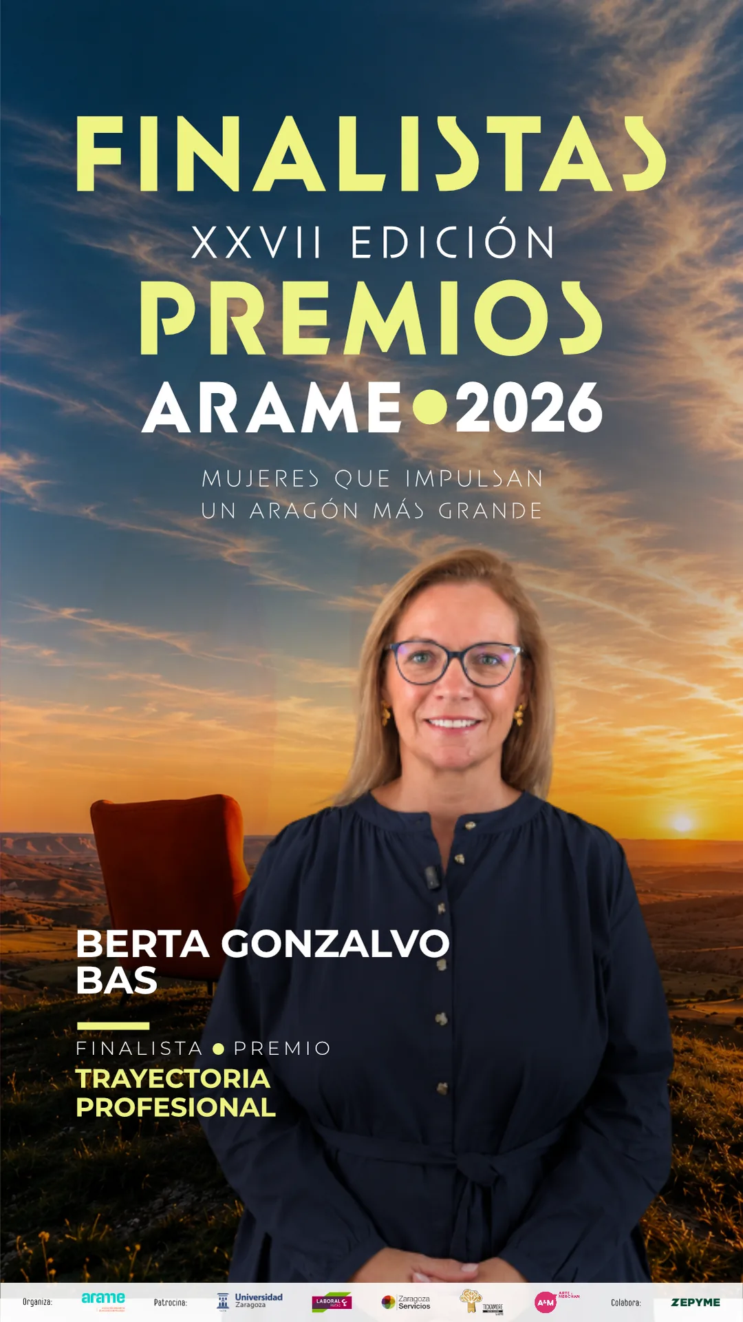 Berta Gonzalvo Bas, ganadora del Premio Trayectoria Profesional · Premios ARAME 2026