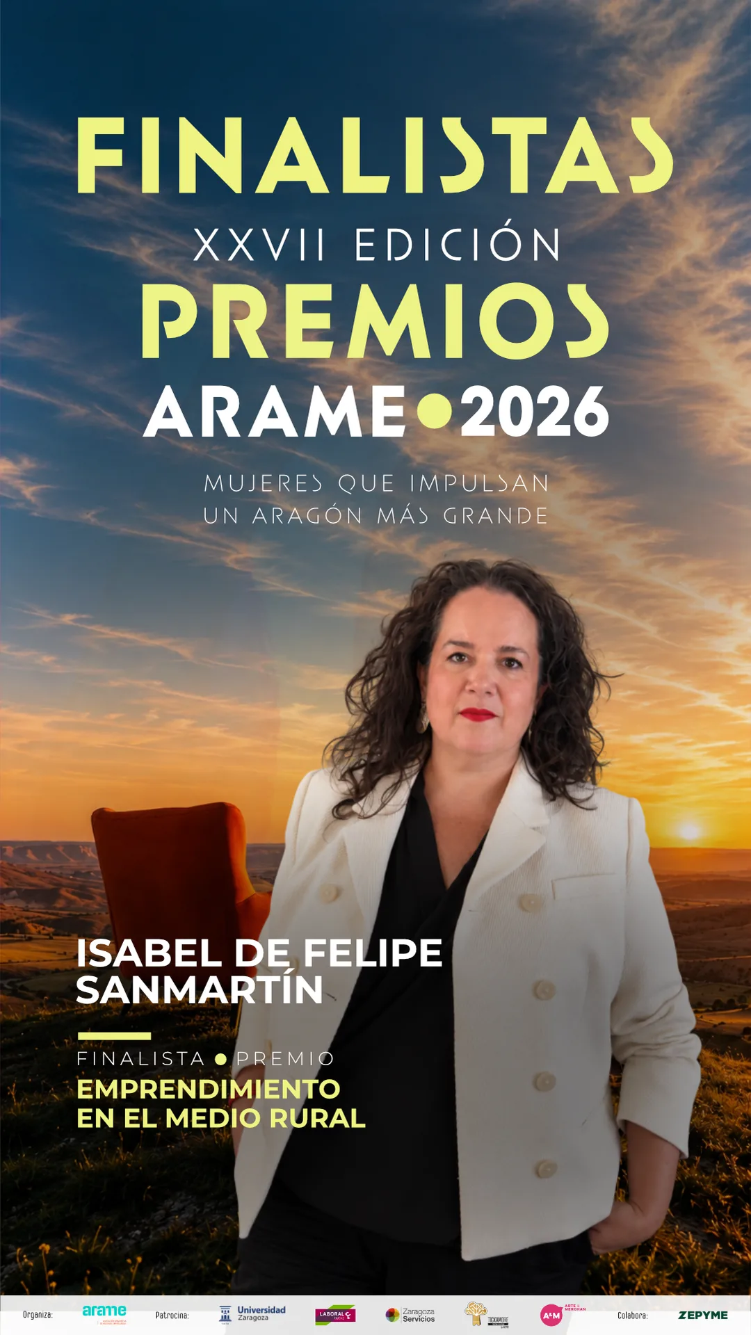 Isabel de Felipe Sanmartín, ganadora del Premio Emprendimiento en el Medio Rural · Premios ARAME 2026